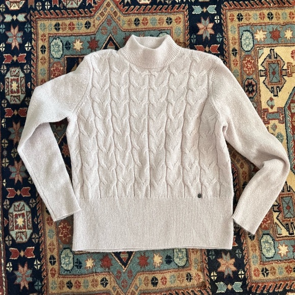 Ted Baker Veolaa Cable Knit Wool Mohair Blend Sweater lilac purple pink Size M 3 - Picture 2 of 10